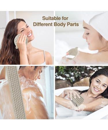 Suntee Exfoliating Back Scrubber & Sponge Pad Set for Men and Women - Deep Clean and Relax Your Body - 36.5x4.5 Inch - Buy Online on GoSupps.com