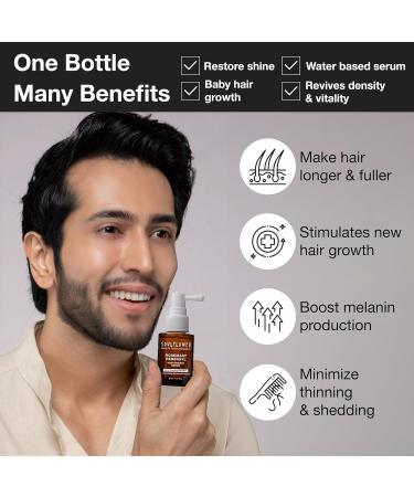 Soulflower Rosemary Redensyl Hair Growth Serum | 3% Redensyl Anagain Biotin & More | 30 ml | For Men & Women - Fast International Shipping - Buy Online on GoSupps.com