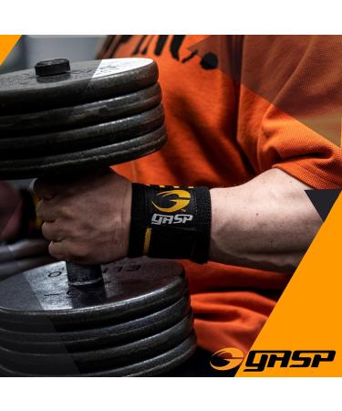GASP Men's Hardcore Wrist Wraps - Durable Black Fitness Support for Weightlifting & Gym Workouts - Buy Online on GoSupps.com