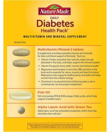 Nature Made Daily Diabetes Health Pack - 30 Packets, 30 Day Supply - Buy Online on GoSupps.com