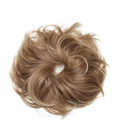 Buy Thick 80g Large Hair Tie Extensions | Messy Bun Updos | Voluminous Light Brown & Blonde Highlights - Buy Online on GoSupps.com