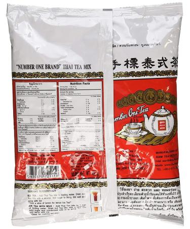 Number One Thai Iced Tea Mix - 2 x 400g Bags - Authentic Taste Imported From Thailand - Ideal for Restaurants - Buy Online on GoSupps.com