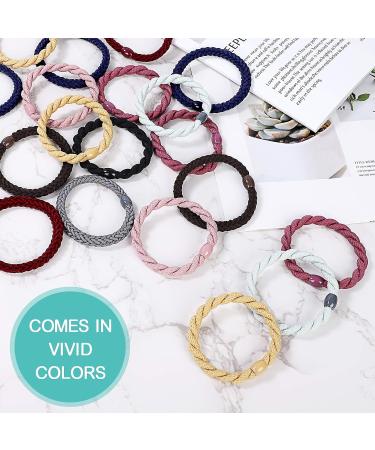 COZEASY 12 pcs Assorted Elastic Hair Ties - Gentle Hold Ponytail Holders for Thick and Curly Hair (Multicolor 17) - Buy Online on GoSupps.com