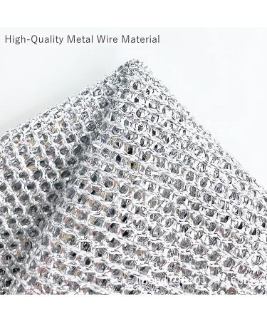 Double Stainless Steel Scrubber Multipurpose Wire Dishwashing Rags Non Scratch Wire Dish Cloth Multipurpose Wire Miracle Cleaning Cloths 2-in-1 Cast Iron Scrubber Ancienflow Scrubber (10PC) - Buy Online on GoSupps.com