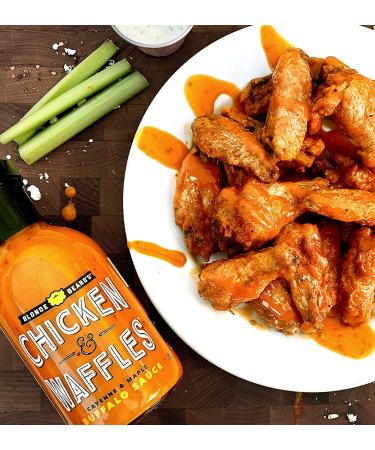 Blonde Beard's Chicken & Waffles Buffalo Sauce - Mild/Medium, Slightly Spicy & Sweet - Ideal for Chicken Wings - Gluten-Free & Natural (8 fl oz) - Buy Online on GoSupps.com