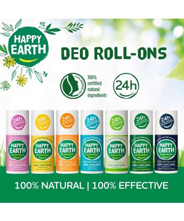  HAPPY EARTH Happy Earth 100% Natural Unscented Roll-On Deodorant 75ml - Buy Online on GoSupps.com