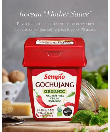 Sempio Organic Gochujang Korean Chili Paste 250g - All Purpose Sauce | Sweet & Spicy 8.81oz (Pack of 1) - Buy Online on GoSupps.com