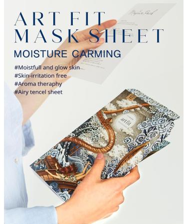 Art Fit Moisture Calming Mask Sheet - Korean Ceramide Hydrating Facial Mask for Dry Skin - Soothing & Replenishing - Aromatherapy Skincare - Pack of 5 - Buy Online on GoSupps.com