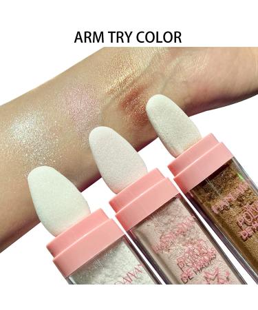 3-Piece Set Highlighter Powder Sticks | Body Shine High Gloss Makeup | Sparkle Contour & Blush Powder | For Hair, Face, Eyes, Body | 3 Colors - Buy Online on GoSupps.com
