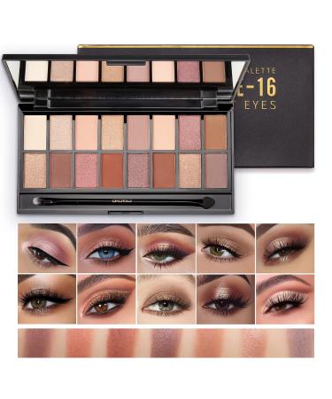 ONLYOILY 16 Colors Eyeshadow Palette - Matte Shimmer & Glitter Makeup for Stunning Eye Looks | International Shipping - Buy Online on GoSupps.com