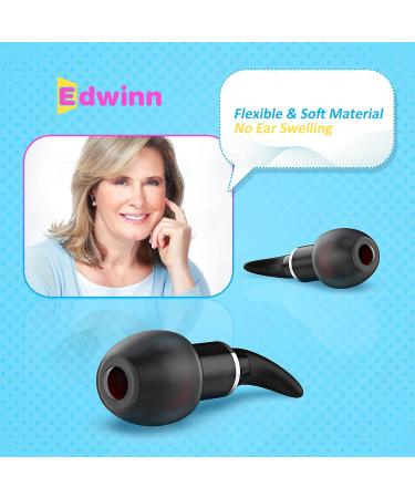 Edwinn Noise Reduction Ear Plugs - 29dB NRR Reusable Ear Plugs for Sleep Concerts Motorcycles Work Travel & Hearing Protection with 4 Pairs of Ear Tips (S/L) - Buy Online on GoSupps.com