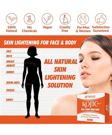 Kojic Acid + Turmeric Soap Bar - Brighten Skin Tone, Even Complexion - 4oz Made in USA - Buy Online on GoSupps.com
