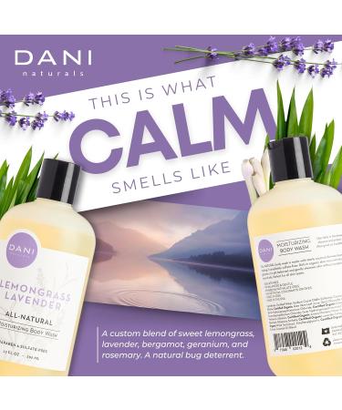 DANI Naturals Moisturizing Body Wash - Calming Lemongrass Lavender Scent with Organic Aloe Vera & Natural Glycerin - Paraben Sulfate & Phthalate-Free Shower Gel - 12 oz Bottle Vegan & Cruelty-Free - Buy Online on GoSupps.com