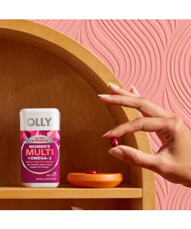 OLLY Ultra Women's Multi Softgels Overall Health and Immune Support Omega-3s Iron Vitamins A D C E B12 Daily Multivitamin 30 Day Supply - 60 Count 60 Count (Pack of 1) - Buy Online on GoSupps.com