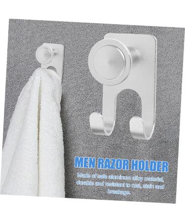 Cabilock 10 pcs No Hook Shaving Rack - Aluminum Hanging Hooks for Bathroom Razor & Bathrobe Storage Ideal for Men - Buy Online on GoSupps.com
