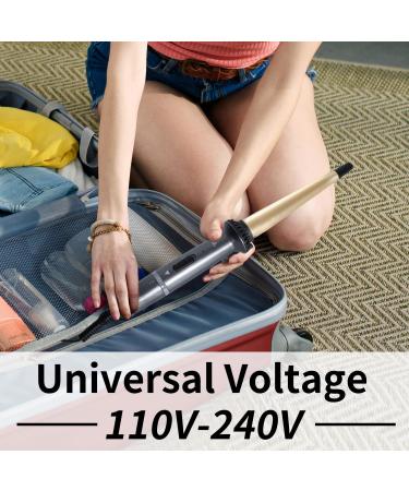 Tapered Curling Iron 1/2-1 Inch Hair Curler with Ceramic Coating and Adjustable Temperature - Dual Voltage Wand for All Hair Types - Includes Glove - Buy Online on GoSupps.com