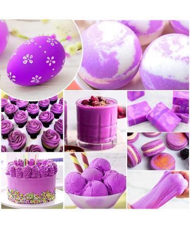 Liquid Food Coloring - 160ml Sugar-Free Concentrated Colors for Cakes Cookies Macarons and DIY Projects (Violet) - International Shipping Available - Buy Online on GoSupps.com
