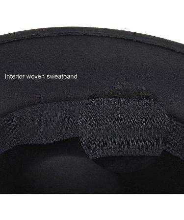DRESHOW Women Straw Panama Hat Fedora | UPF 50+ Wide Brim Roll-up Sun Hat for Beach and Travel - Black - Buy Online on GoSupps.com