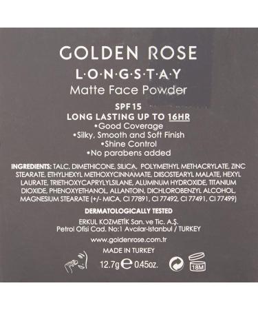 Golden Rose Long Lasting Mattifying Face Powder 08 | Buy Online - International Shipping Available - Buy Online on GoSupps.com