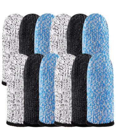 Operitacx 6 Pair Finger Cots Kitchen Cutting Finger Covers Cut Resistant Finger Sleeves Finger Sleeves Thumb Sleeve Work Hppe High Strength Polyethylene Universal Protective Bed