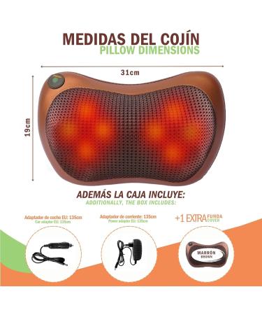 Neck & Back Massager with Heat Pillow | Portable Shiatsu Massage & Support for Home Office & Travel - Buy Online on GoSupps.com