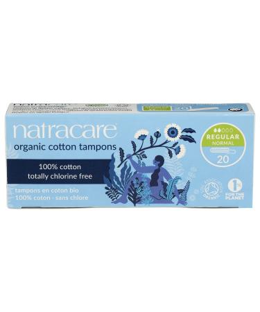 Natracare Organic Non Applicator Tampons Regular 20 Per Pack 20 count (pack of 1)