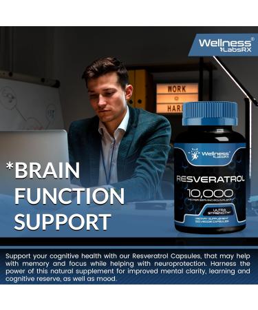 WELLNESS LABSRX Resveratrol Supplement 1000mg 120 Capsules (60 Days Supply) Ultra-Strength High Purity Trans-Resveratrol for Healthy Aging Anti-Aging and Heart Health Support - Vegan Keto 120 Count (Pack of 1) - Buy Online on GoSupps.com