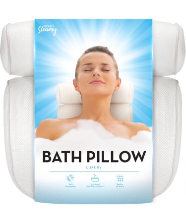 Bath Pillow (Ultra Soft), Luxury Bath Tub Pillow Headrest, Spa Bath Pillows for Tub Neck and Back Support, Essential Relaxing Bathtub Accessories for Women, Air Mesh Head Bathtub Pillow for Adults