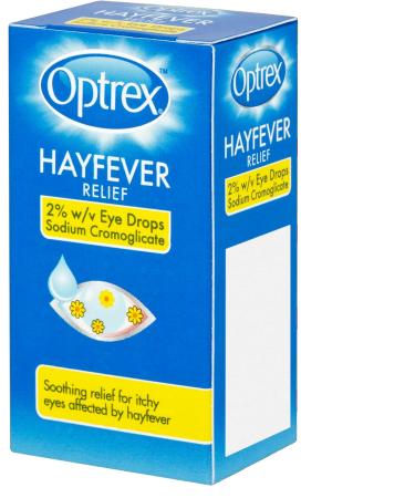 Optrex Hayfever Allergy Relief Eye Drops Soothing for Itchy Dry Tired Eyes 10 ml (Pack of 2) - Buy Online on GoSupps.com