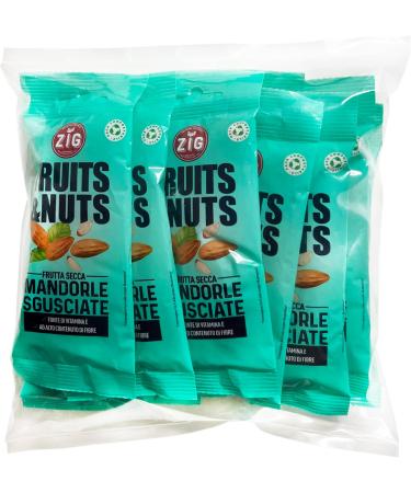 ZIG - Fruits & Nuts - Peeled Almonds 300 g (10 bags of 30 g) 100% recyclable packaging - Buy Online on GoSupps.com