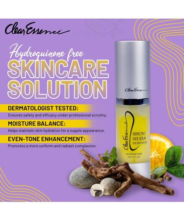 Clear Essence Lemon Plus Vitamin C Fade Serum - Hydroquinone-Free | Even Skin Tone Fade Dark Spots Flawless Complexion | 0.5 Oz Safe for All Skin Types - Buy Online on GoSupps.com