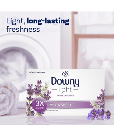Downy Light Mega Dryer Sheets Fabric Softener Dryer Sheets White Lavender 120 Count - Buy Online on GoSupps.com