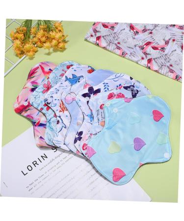 Womens Bamboo Charcoal Reusable Cloth Panties - 7pcs Set with Storage Bag | Menstrual Pad Liner Washable Fabric for Women - Buy Online on GoSupps.com