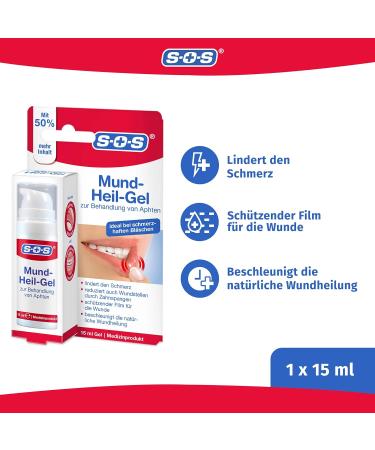 SOS Mouth-Healing Gel for Aphthous Ulcers - Relieve Pain & Accelerate Healing | 15ml - Buy Online on GoSupps.com