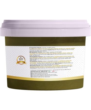 Dolcincasa-com Pistachio Paste 100% Pure Natural Tasty Flexible Versatile Refining Micron 14/16 for Home and Professional Use Gluten Free 500g Pack - Buy Online on GoSupps.com