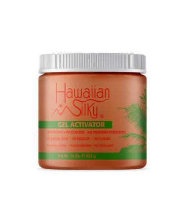 Hawaiian Silky Texturizing Gel Activator  16 fl oz - Natural Protein Extracts to Style & Moisturize Dry and Damaged Hair - for Color Treated Hair - Good on Men  Women & Kids