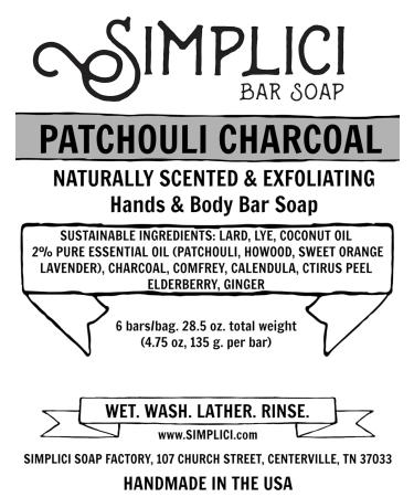 Buy Patchouli Charcoal Soap Value Bag - 6 Bars | Natural Skin Care & International Shipping - Buy Online on GoSupps.com