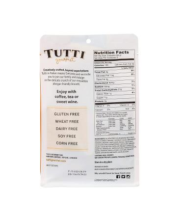 Tutti Gourmet Gluten Free Biscotti Cookie - Orange & Dark Chocolate - 6 x 6.34 oz bags - Allergen Friendly Snack - Dairy, Soy, Corn, Wheat Free - Buy Online on GoSupps.com
