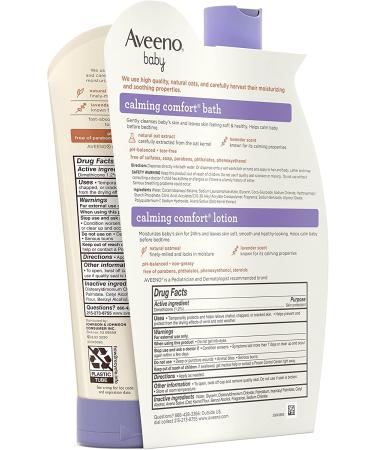 Aveeno Baby Calming Comfort Bath & Lotion Set  Night time Baby Skin Care Products with Natural Oat Extract  Lavender & Vanilla Scents  Paraben-Free  2 Items - Buy Online on GoSupps.com