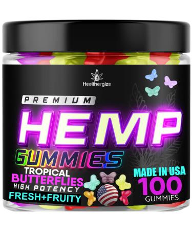 Hemp Gummies Hemp Oil Gummy Bears Edibles-Promote Sleep Deep Rest Night Support-Non Groggy-High Potency Natural Omega-USA