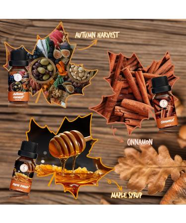 SoulOrigin Autumn Essential Oils Set Fragrance Oil Gift Set for Oil Diffusers for Home Soap Candle Making Scents 6x10ml - Pumpkin Spice Nutmeg Apple Pie Autumn Harvest Cinnamon and Maple Syrup - Buy Online on GoSupps.com