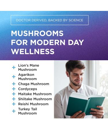 DR. EMIL NUTRITION 10 Mushroom Supplement for Mental Clarity Focus & Immune Support - Functional Mushroom Nootropic Supplement with Lions Mane Extract Cordyceps Turkey Tail & More - Buy Online on GoSupps.com