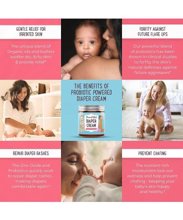 Organic Mama Natural Diaper Rash Cream (4 oz) - Probiotic Powered with Calendula & Coconut Oil - Diaper Rash Treatment & Healing Ointment - Buy Online on GoSupps.com