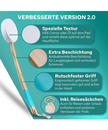 Belavena Cream Aid for Back | Optimal Back Care 2024 | Includes Back Brush & 4 Interchangeable Pads - Buy Online on GoSupps.com
