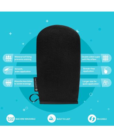 Ultimitt Double Self Tanning Applicator Mitts Set | Reusable Streak-Free Bronzing Gloves for Sunless Tan | BLACK | International Shipping Available - Buy Online on GoSupps.com