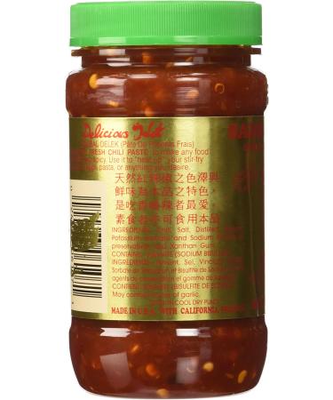 Huey Fong Traditional Red Jar with Green 8 oz - Authentic Asian Chili Garlic Sauce - Buy Online on GoSupps.com