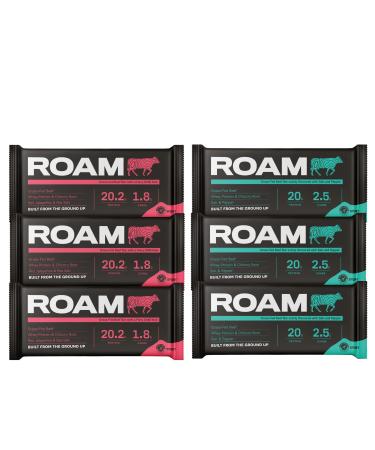 ROAM Natural Protein Bars Meal Replacement Nutrition Bars High Protein And Low Carb Ideal For Healthy Diet (Assorted savoury 6 Count (Pack of 1)) Assorted savoury 1 count (Pack of 1)