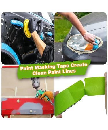 176 yards Painters Tape Set - 1/8, 1/4, 1/2 inch Width - DIY Art Tape - Easy to Work for Big Projects - Black - 8 Rolls - Buy Online on GoSupps.com