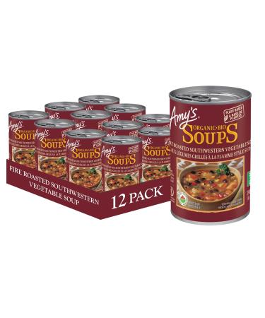 Amy s Kitchen Fire Roasted Southwestern Vegan Vegetable Soup Gluten-Free Dairy-Free Soy-Free Kosher Plant-Based 12-pack (398ml per can)
