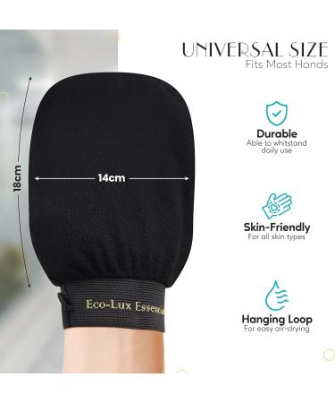 Eco-Lux Exfoliating Mitt - Deep Cleansing Body Scrub Glove for Soft Skin, Bath & Shower - Fake Tan Remover, Men & Women Skincare - Buy Online on GoSupps.com